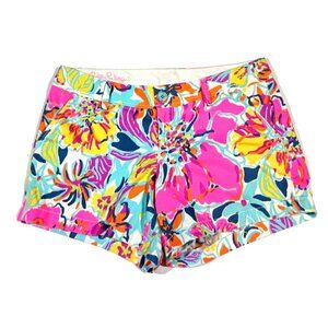 Lilly Pulitzer Callahan Shorts Womens 10 Multicolor 5 Inseam Floral Tropical